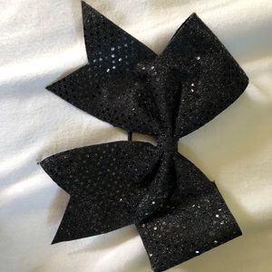 Black sequin cheer bow